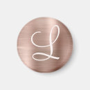 Recherche de monogramme rose magnets Élégant