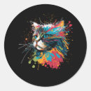 Recherche de chat coloré autocollants Amoureux