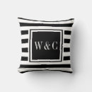 Recherche de rayures blanches noires coussins Tendance