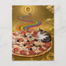 Recherche de une pizza je cartes postales Chat