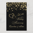 Recherche de golden anniversary invitations Noir et or