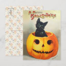 Recherche de chat noir halloween cartes postales Jack o' lantern