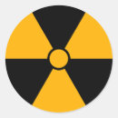 Recherche de symbole de rayonnement autocollants Jaune
