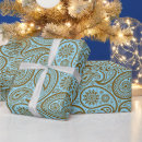 Recherche de paisley papier cadeau Brun