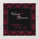 Recherche de damassé noire rouge invitations Gothique