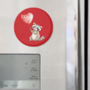 Recherche de ballon rouge magnets Coeur
