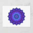 Recherche de mandala bleu cartes postales Eddart