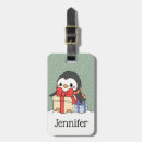 Recherche de pingouin de noël bagages étiquettes Xmas