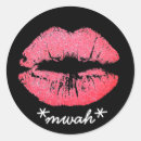 Recherche de bouche rose autocollants Rouge