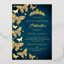 Recherche de papillon bleu invitations Quinceanera