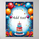 Recherche de gâteau et bougie posters Pour enfants