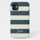 Recherche de rayures de marin iphone coques Bleu marine