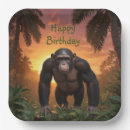 Recherche de anniversaire singe de assiettes en papier Jungle