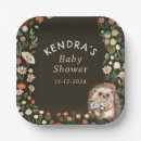 Recherche de hérisson assiettes en papier Fleur