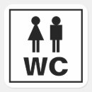 Recherche de symbole femme autocollants Toilette