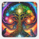 Recherche de loup et arbres autocollants Loups