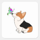 Recherche de papillon chien autocollants Corgi