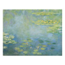 Recherche de nénuphars par claude monet posters Bleu