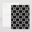 Recherche de motif damier cartes postales Noir