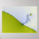 Recherche de fleur fractale posters Vert