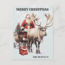 Recherche de père noël traîneau cartes postales Vacances