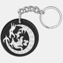 Recherche de dragon noir porteclés Noir et blanc