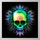 Recherche de crâne psychédélique posters Surréaliste