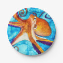 Recherche de de poulpe assiettes Océan