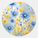 Recherche de fleurs sauvages jaunes autocollants Printemps
