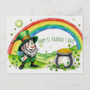 Recherche de trèfle cartes postales Lutin