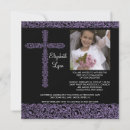 Recherche de vintage petite communion invitations Violet
