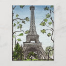 Recherche de printemps à paris cartes postales Aquarelle