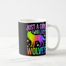 Recherche de loup bleu tasses Rouge