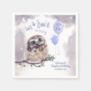 Recherche de hibou bleu serviettes Anniversaire
