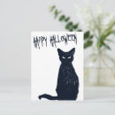 Recherche de chat noir halloween cartes postales Noir et blanc