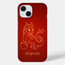 Recherche de dragon chinois iphone coques Rouge