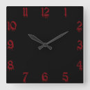 Recherche de rouge sang horloges Noir