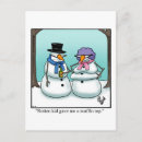Recherche de humour bonhomme neige cartes postales vacances