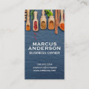 Recherche de herbes et épices cartes visite Chef