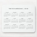 Recherche de calendrier noir blanc tapis souris Simple