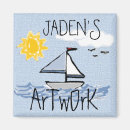 Recherche de bateau à voile magnets Enfants