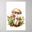 Recherche de champignon posters Aquarelle