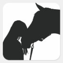 Recherche de silhouette cheval autocollants Blanc