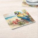 Recherche de fleurs tropicales dessous de verres Oiseau