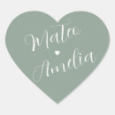 Recherche de vert cœur autocollants Calligraphie