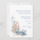 Recherche de plage coquillage mariage invitations Bleu poussiéreux