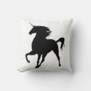 Recherche de licornes noires coussins Cheval