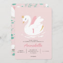 Recherche de cygne vintage invitations Rose
