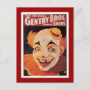 Recherche de visage de clown cartes postales Amusant