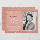 Recherche de blush 16ans anniversaire invitations Or rose